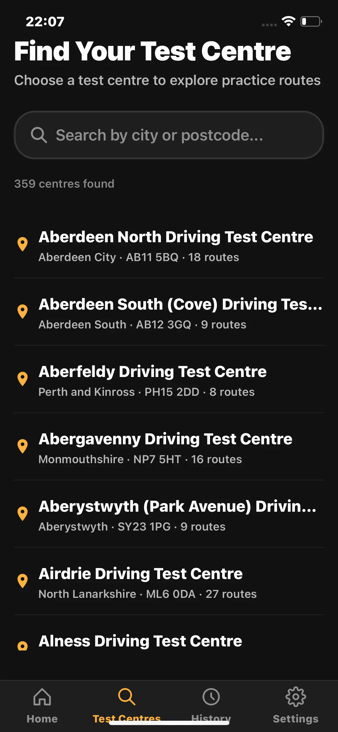 359 UK Test Centres. Find yours in seconds.