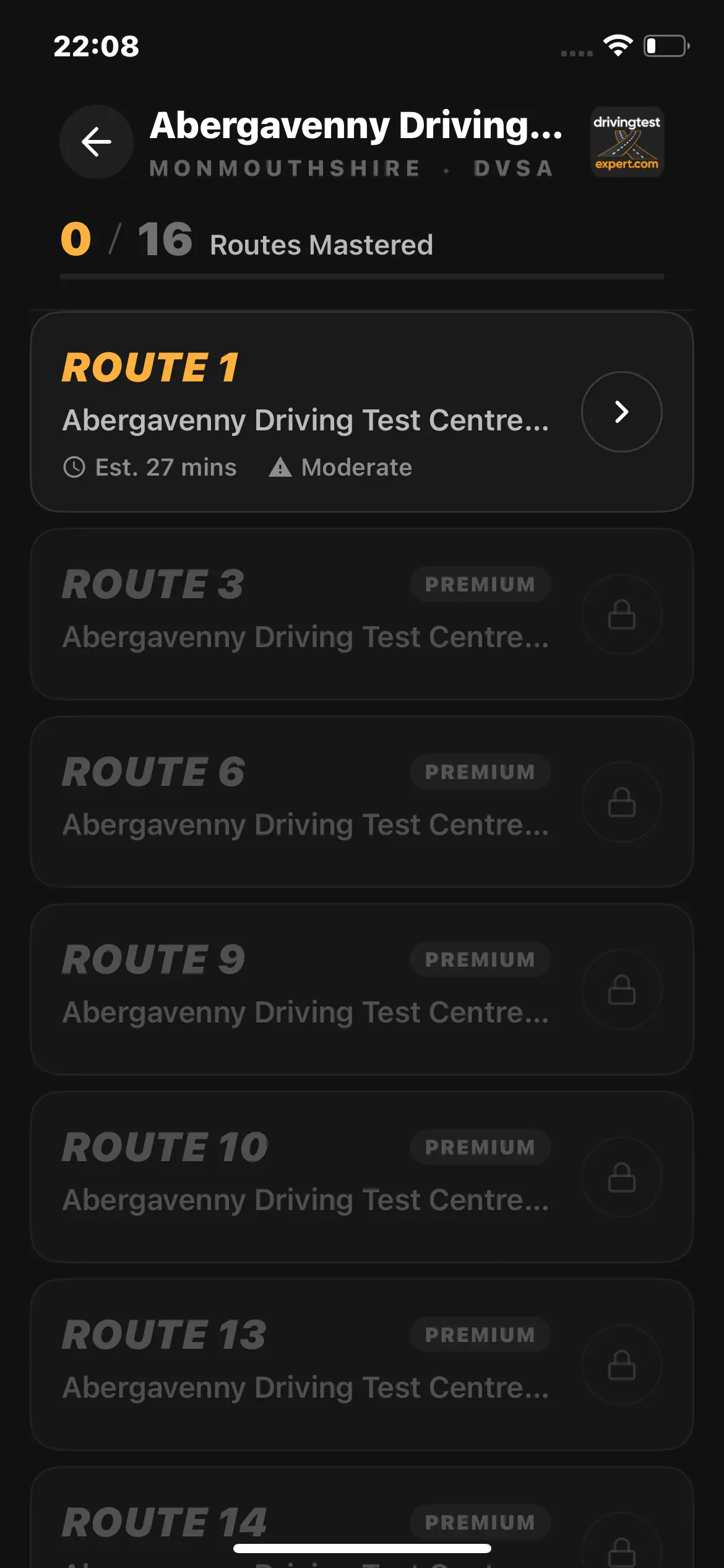 Track your mastery of every route at your local centre.