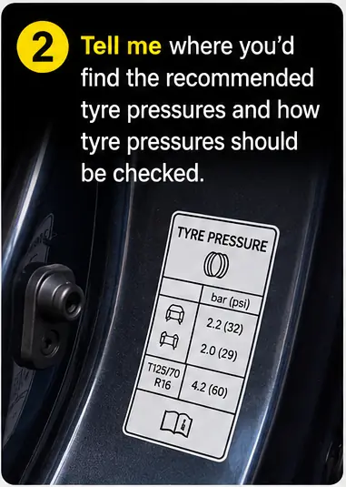 Vehicle safety reference image